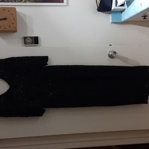 Full Length Beaded Black Dress